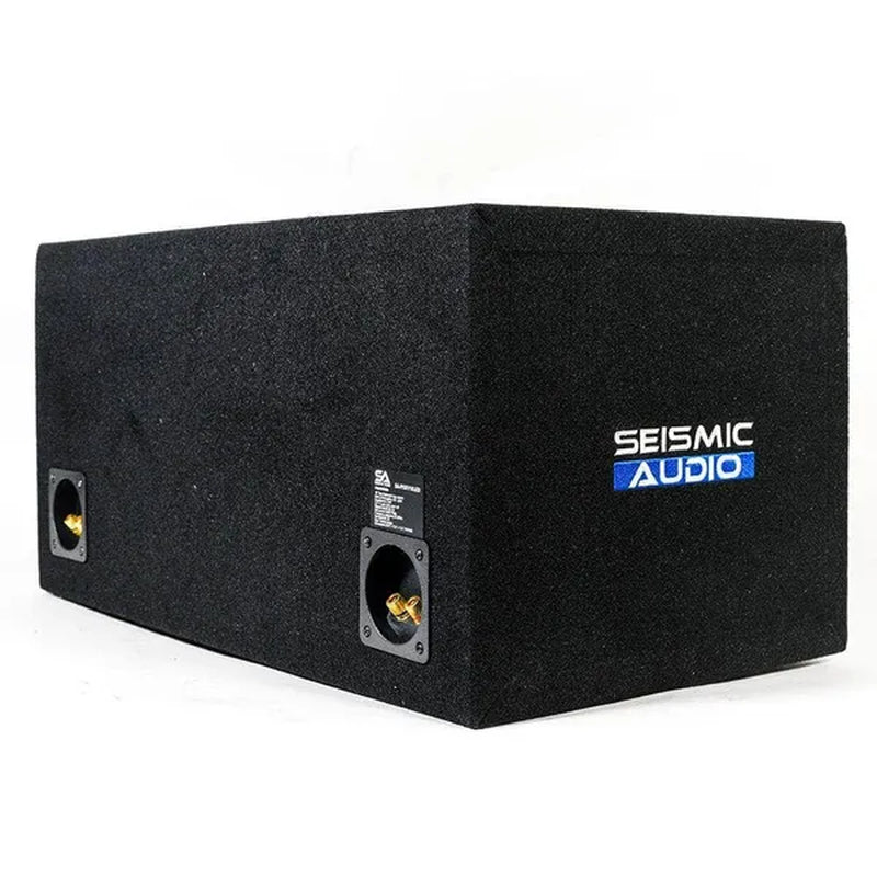 SA-PGSV10LED - Dual 10 Inch Vented 1000 Watt Car Audio Subwoofer Box with LED Lights & Plexiglass Window