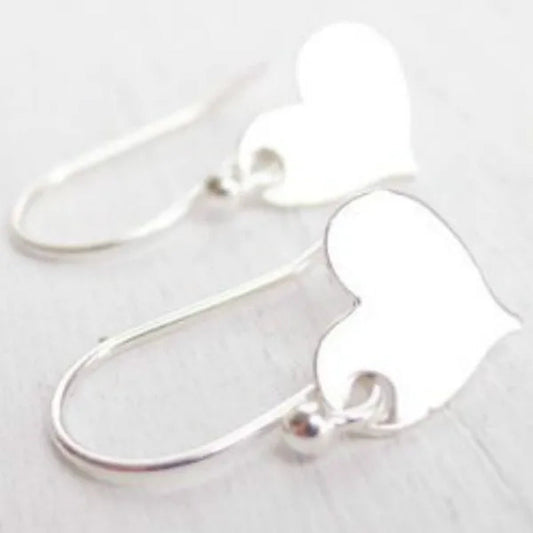 Classic Silver Color Delicate Heart Shape Stud Earrings for Women Bridal Anniversary Christmas Gifts Beach Party Jewelry