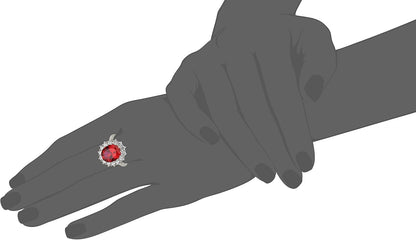 Platinum-Plated Sterling Silver Celebrity Kate Ring Made with Infinite Elements Zirconia Accents, (Previously Amazon Collection)
