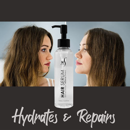 Argan Oil Serum for Hair - New Packaging - Hair Serum for Dry Damaged Hair - anti Frizz Hair Serum - 5.07 Fl Oz / 150 Ml