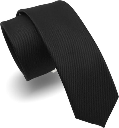 2.4" Solid Color Skinny Tie for Men Slim Necktie(6Cm)