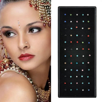 150/100/50PCS Fashion Stainless Steel CZ Crystal L Shape Diamond Rhinestone Nose Ring Body Piercing Stud Jewelry Bone 20 Gauge for Women Girls 2 Types