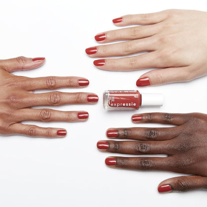 Expr Nail Polish, Quick-Dry Brick Red Nail Polish, Vegan, Hustle N' Bustle, 0.33 Fl Oz