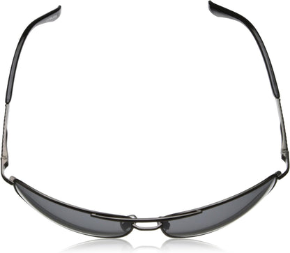 Men's Oscar Wrap Sunglasses, Gunmetal/Smoke, 64 mm