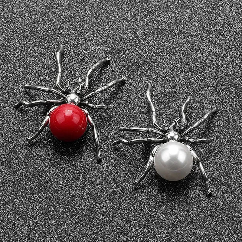 Fun creative metal spider brooch coat clothing pin insect brooches gift