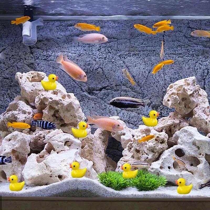 100/50/25/5PCS Cute Resin Mini Ducks Miniature Farm Artificial Animals Figures Ornament Tiny Duck for Home Fairy Garden Micro Landscape Potted Decor
