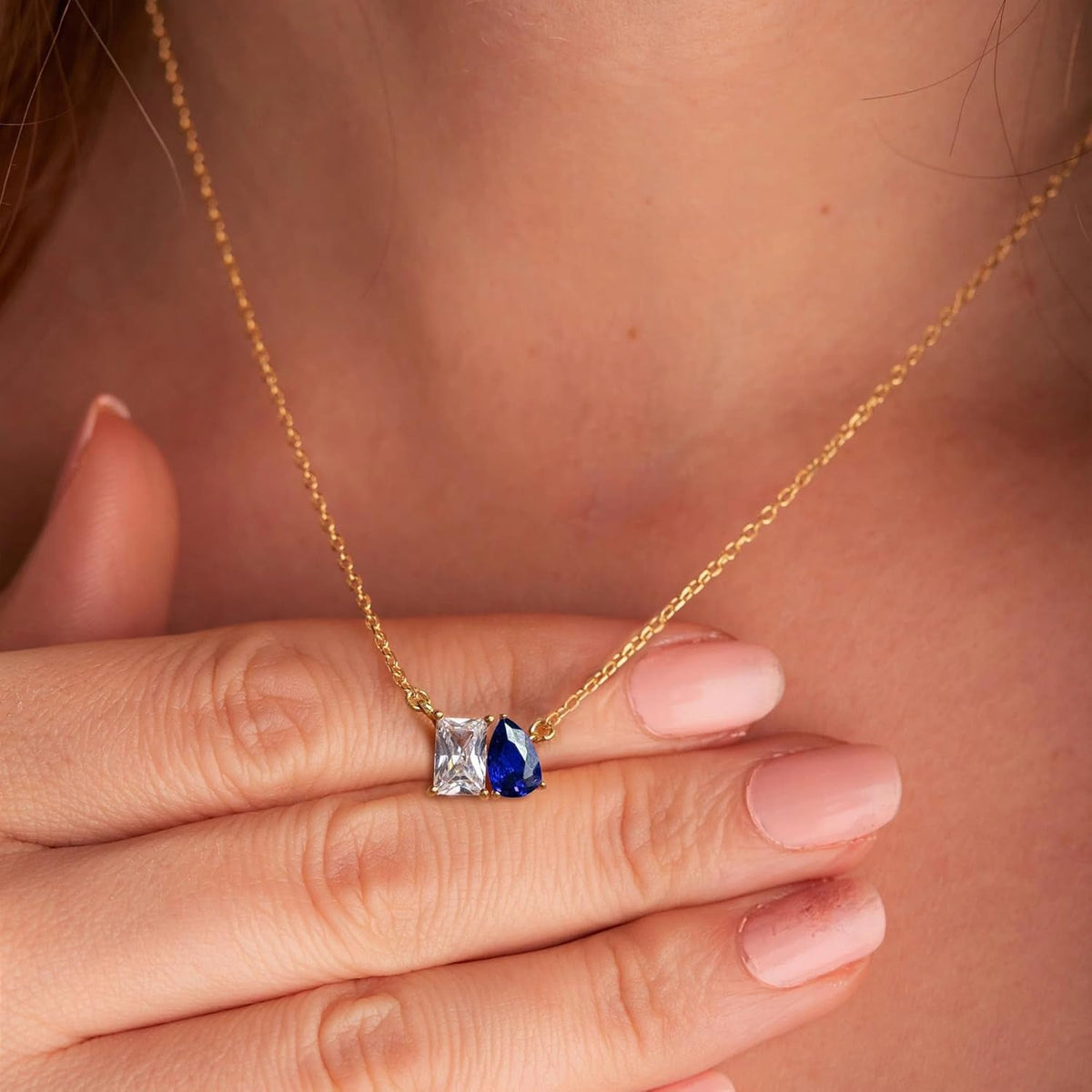 Mothers Day Gifts for Daughter Mom, Birthstone Necklace for Women Teen Gifts 14K Gold Plated Necklace with 1-12 Birthstone 16Th 18Th 21St 30Th 50Th Birthday Gift for Her Christmas Jewelry