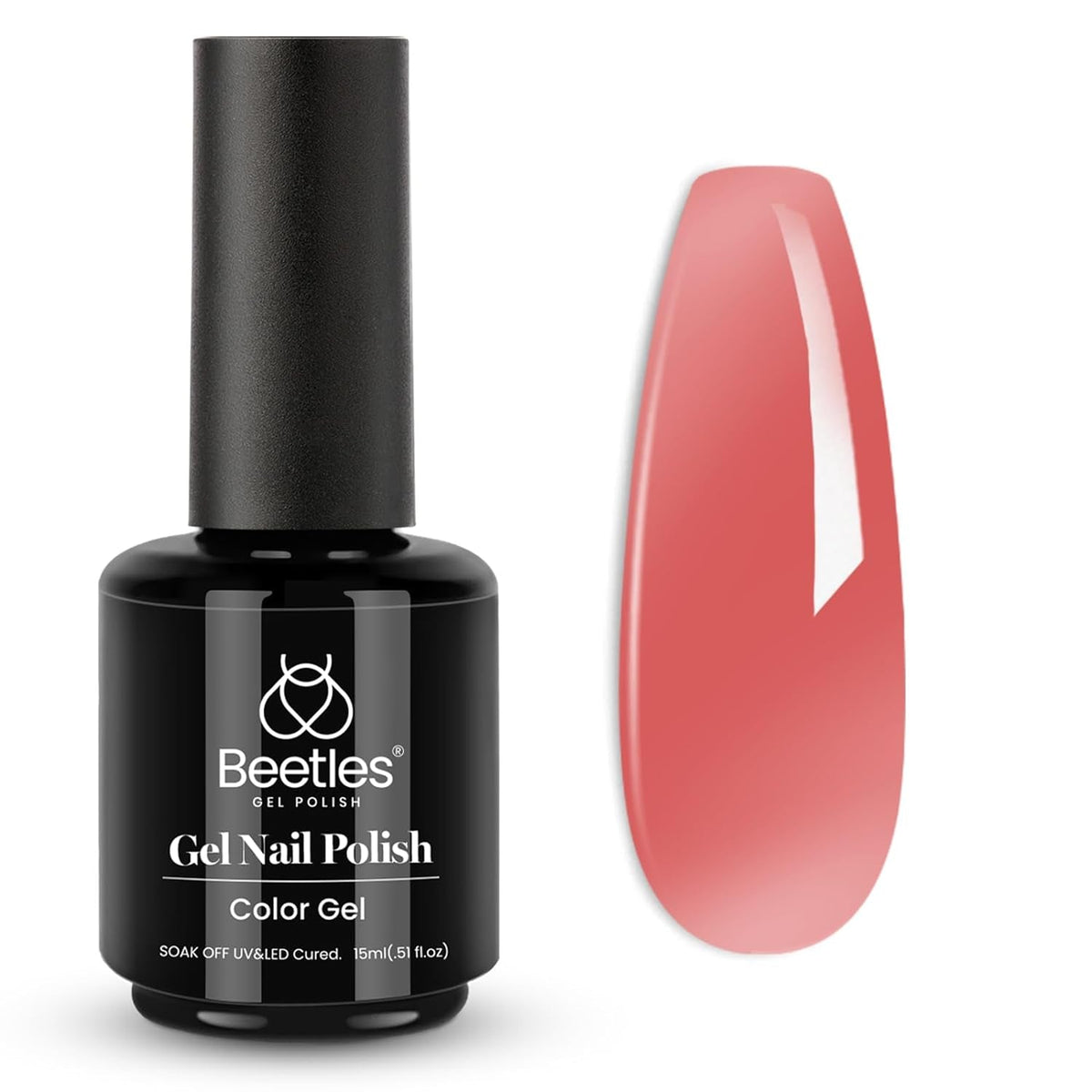 Beetles Neutral Gel Nail Polish 15ml Nude Pink Polish Set Pink Jelly Soak Off U V LED Nail Lamp Translucent Nail Art Gel