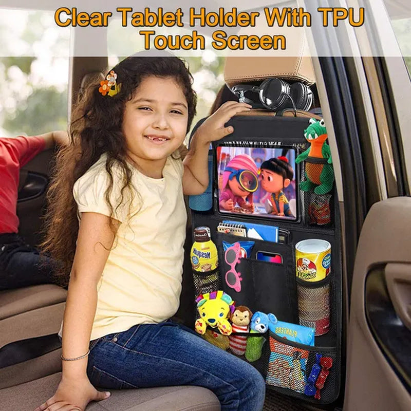 Car Seat Back Organizer Bag Storage Travel Multi-Pocket Bag Car Accessories for Kids Toys Bottles(2 Pack)