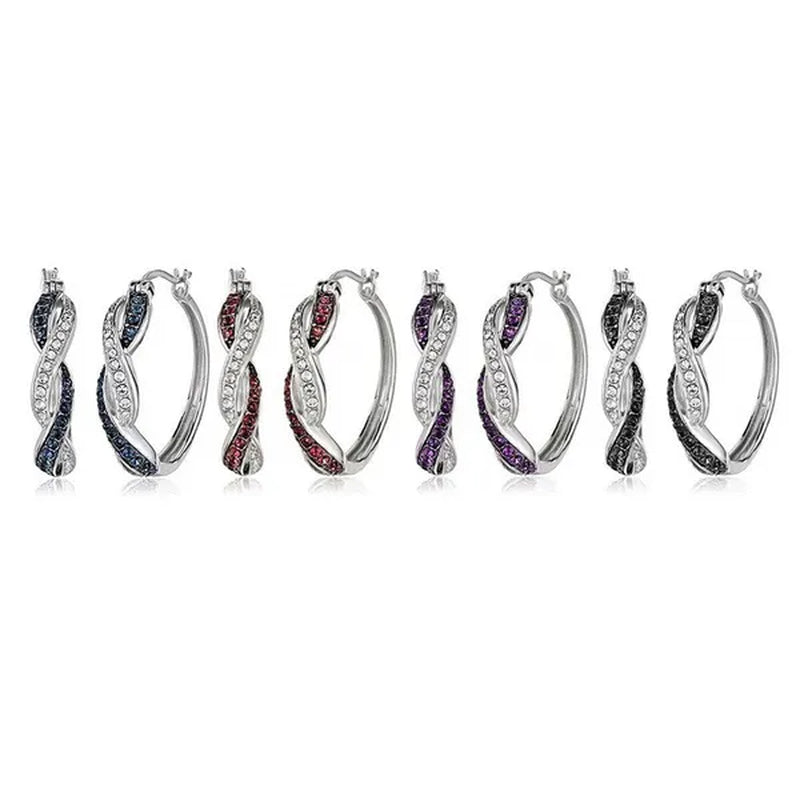 Fashionable new style 925 silver needle zircon earrings trendy color earrings simple and creative inlaid zircon earrings