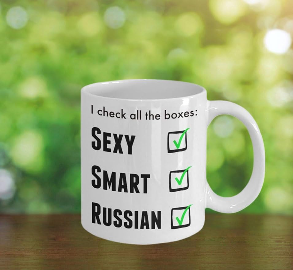 Funny Russian Pride Coffee Mug for Men or Women - I Am Proud Novelty Love Cup