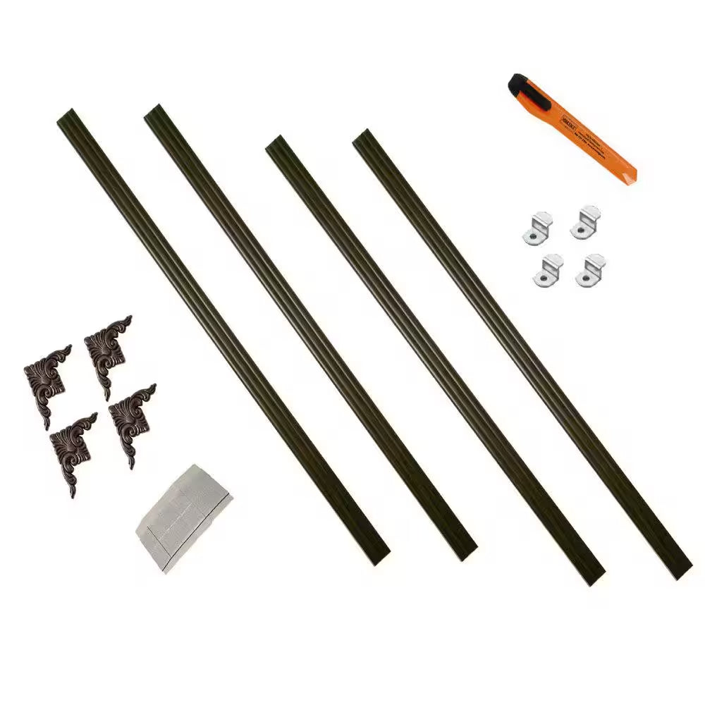 60 In. X 60 In. X 1.5 In. Cherry Walnut Decorative Framing Installation Kit