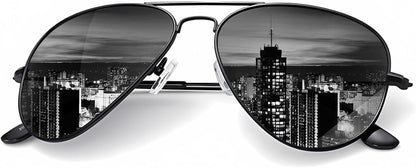 Classic Aviator Sunglasses for Men Women Driving Sun glasses Polarized Lens UV Blocking