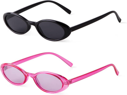 Trendy Oval Sunglasses Women 90’s Vintage Sun Glasses Fashion Tinted Glasses UV400 Protection
