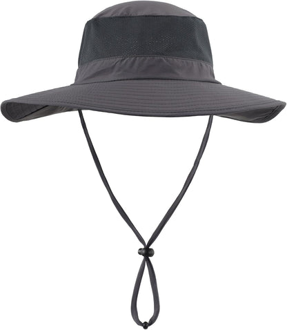 Outdoor UPF50+ Mesh Sun Hat Wide Brim Fishing Hat with Neck Flap Sun Hat for Men Women
