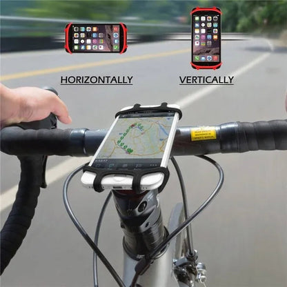 Silicone Bicycle Phone Holder Motorcycle for Mobile Phone Stand Bike GPS Clip Quick Mount
