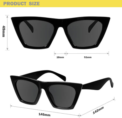 Square Cat Eye Sunglasses for Women Trendy Style Model-Shine