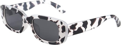 Rectangle Sunglasses for Women Men Trendy Retro Fashion Sunglasses UV 400 Protection Square Fram