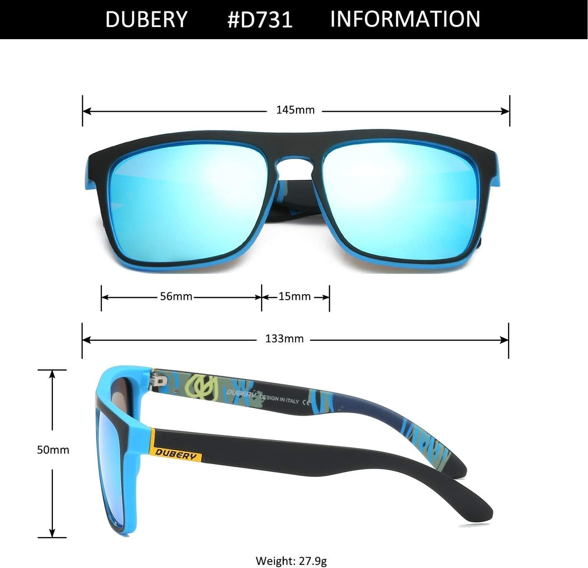 Classic Polarized Sunglasses for Men Women Retro 100% UV Protection Driving Sun Glasses D731