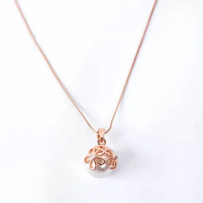 Crystal Wedding Jewelry Set Bride Rose Gold Crystal Faux Pearl Pendant Necklace Earrings
