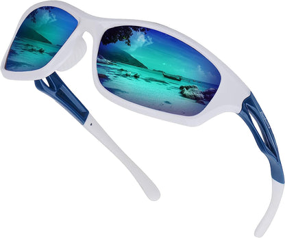 Polarized Sports Sunglasses for Men Women Running Cycling Fishing Golf Driving Shades Sun Glasses Tr90