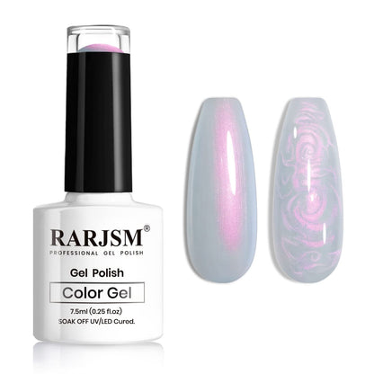 Pearl Gel Nail Polish, Glitter Drawing Gel Polish Shimmer Mermaid Nail Gel Soak Off UV Gel for Salon Home DIY Manicure Use