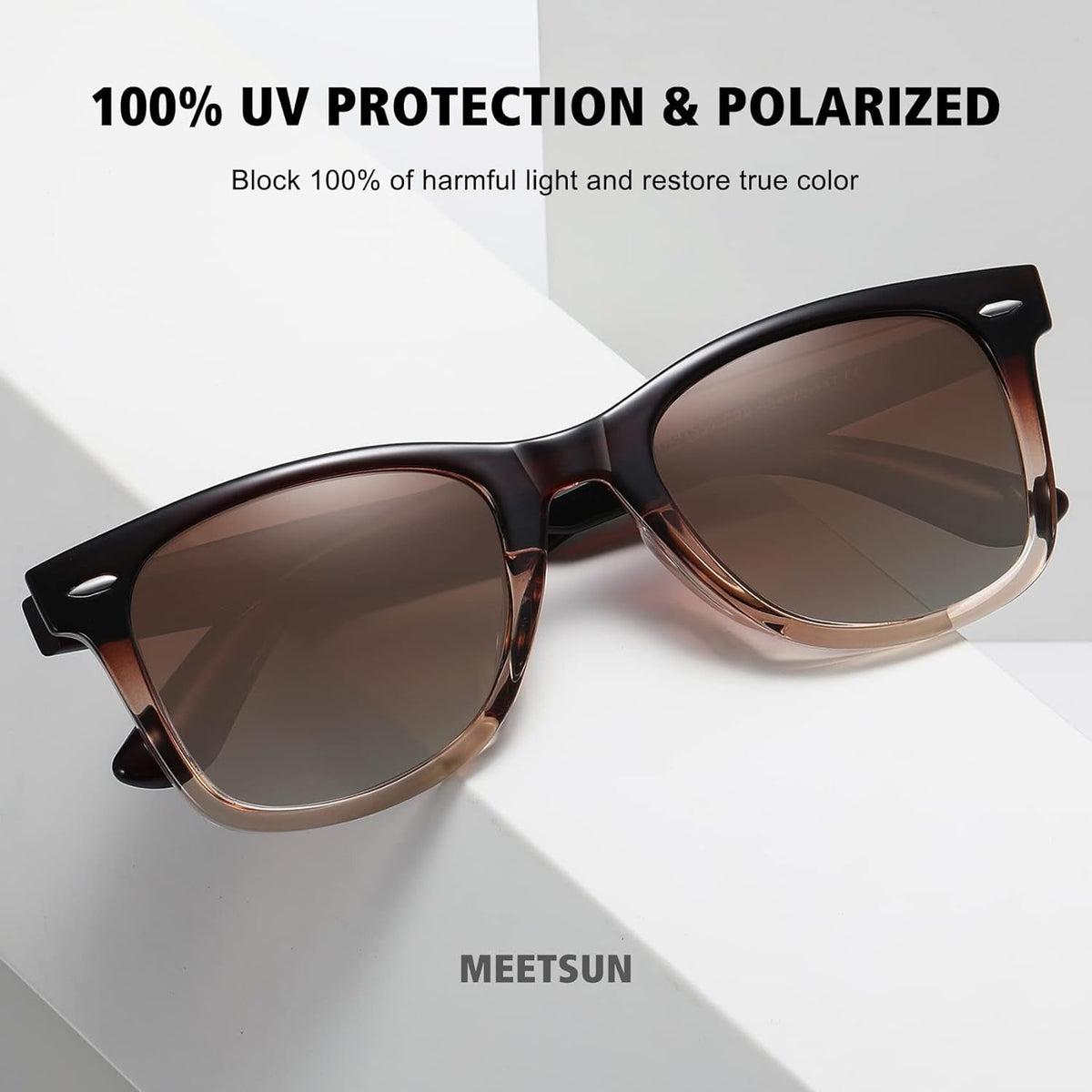 Retro Polarized Sunglasses for Women Men Classic Mirror Lens Driving Trendy Sun Glasses UV Protection (3 Pack)