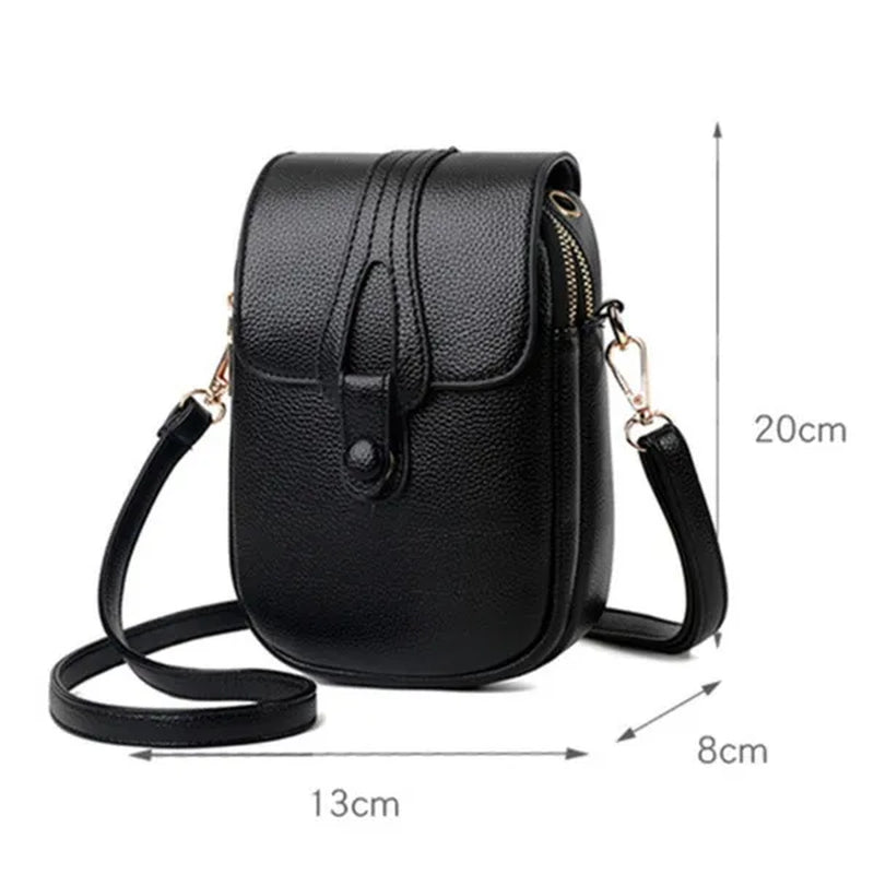 2023 New High Quality High-capacity Women's Fashion Shoulder Bag Genuine Leather Cross Body Shoulder Bags Retro Style Handbags Purses Mobile Phone Bag