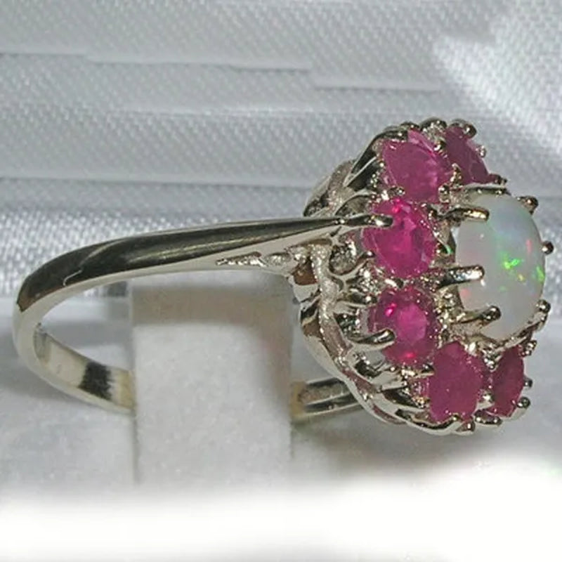 Simple 925 Sterling Silver Purple Diamond white gem engagement love Anniversary Gift Ring Size 6-10