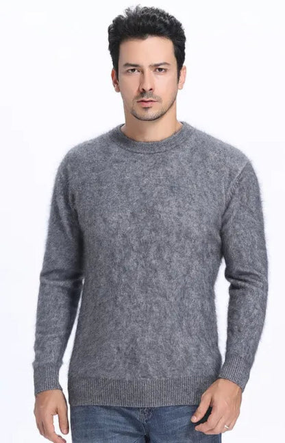 Men's Fashion 100% Wool Pure Mink Cashmere Sweater Men 2020 Autumn Winter Clothes Super Warm Pullover Jumper for Men Long Sleeve Robe Hombre Pull Homme Hiver Mens Sweater Maglione Uomo Suéter Masculino Suéter De Los Hombres Plus Size S-XXXL