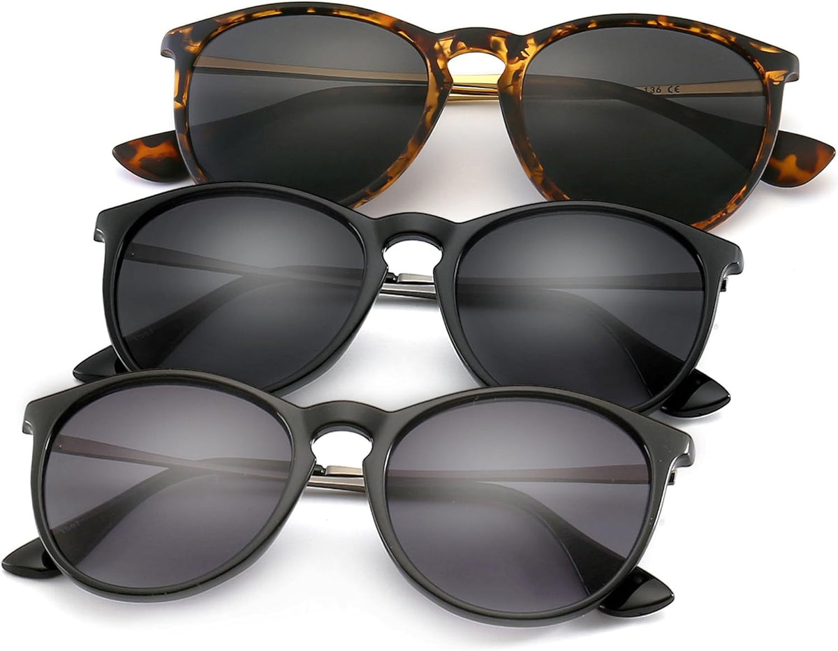 Vintage Round Sunglasses for Women Men Classic Retro Designer Style