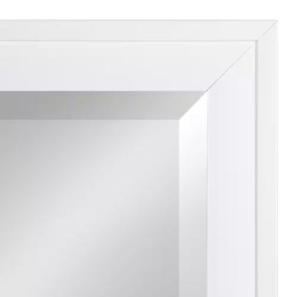 Large Rectangle White Beveled Glass Full-Length Classic Mirror (51.5 In. H X 19.5 In. W)