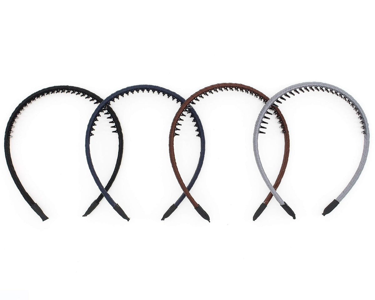 Fashion Hair Accessories Hair Band Headbands for Women/Girls Non-Slip Hairband Comfy Hair Hoop Resin Teeth Comb (4 Colors)