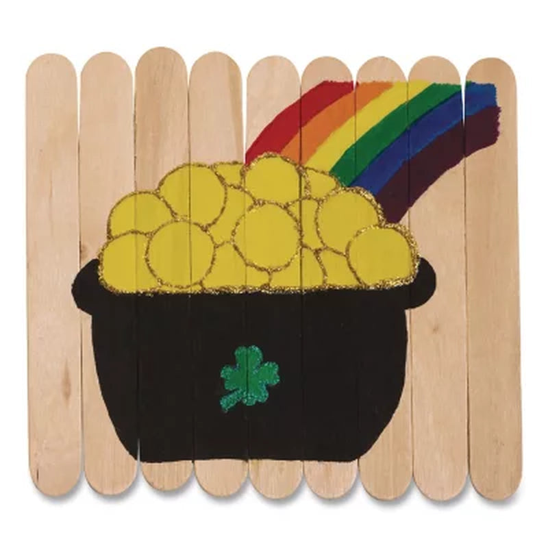 Chenille Kraft Jumbo Size Natural Wood Craft Sticks, 6 X 3/4 (500 per Box)