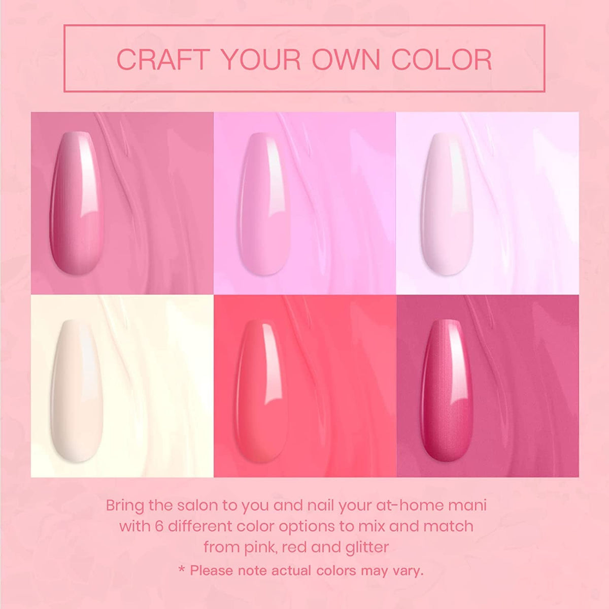 Beetles Gel Nail Polish, 6 Colors Nude Pink Rose Red Milky White Gel Polish, Sweetheart Candies Collection Soak Off UV LED Nail Lamp Light Nails Spring Summer Easter Gel Nail