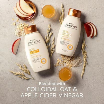 Apple Cider Vinegar Sulfate-Free Conditioner for Balance & High Shine, Daily Moisturizing & Scalp Soothing Conditioner for Oily or Dull Hair, Paraben & Dye-Free, 12Oz
