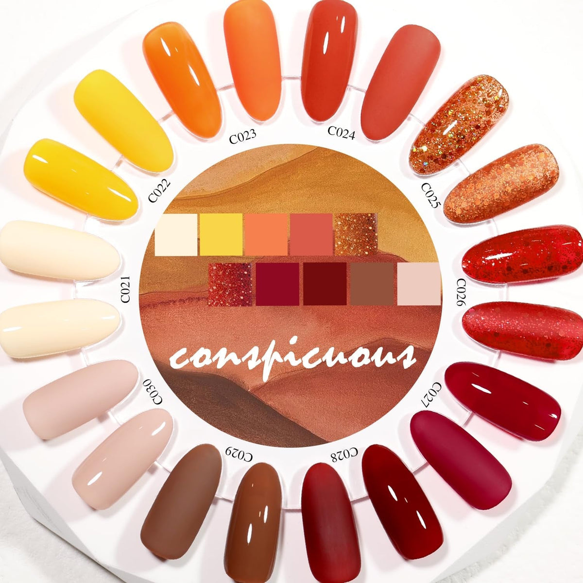 Gel Nail Polish Set-10 Colors Fall Yellow Orange Gold Glitter Pumpkin Dark Series Nail Gel Polish Starter Kit Soak Off Salon DIY Manicure Nail Art Gifts for Girls Women 7ml