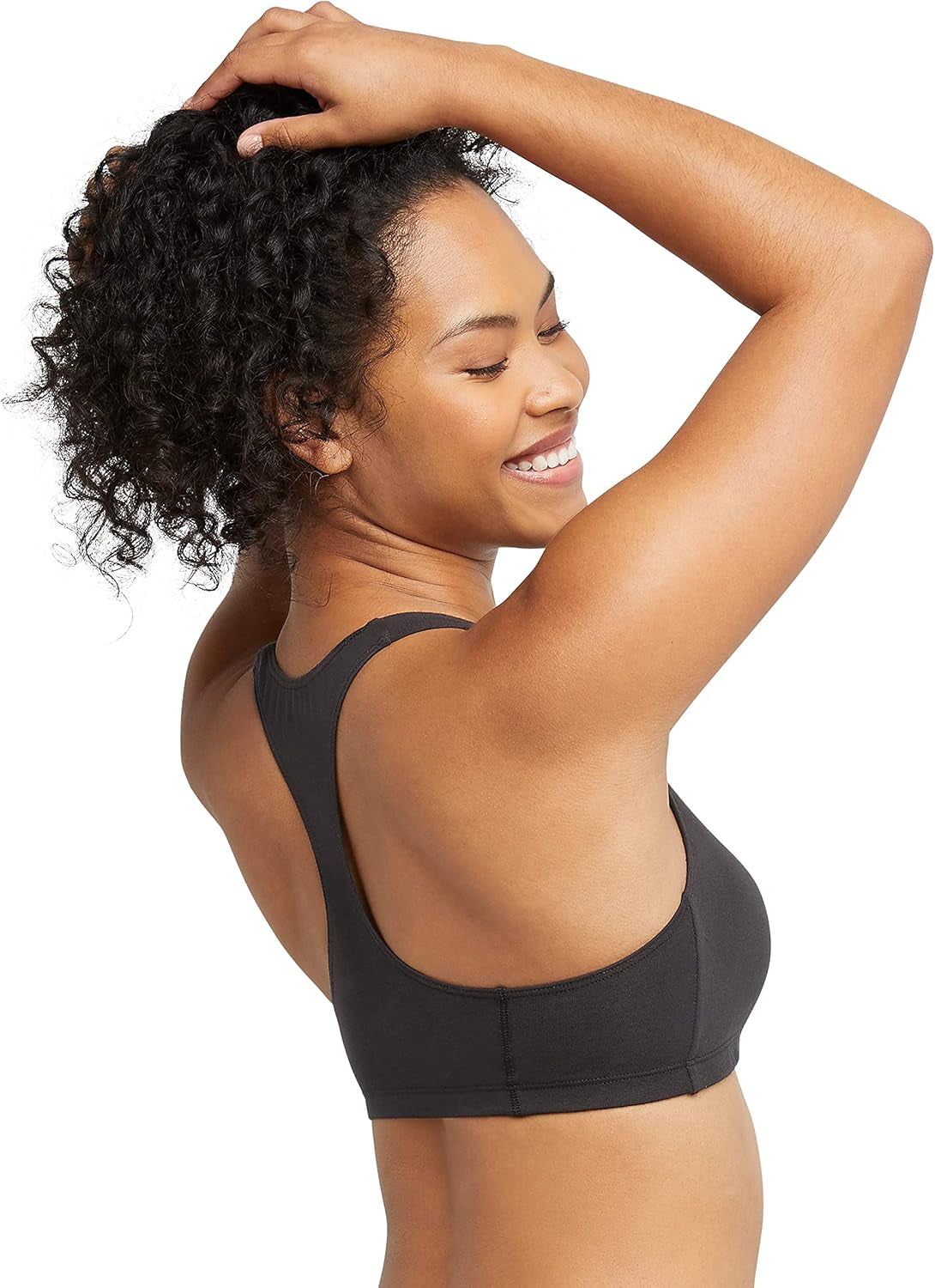 Women'S Racerback Cotton T-Back Bralette (3 Pack)