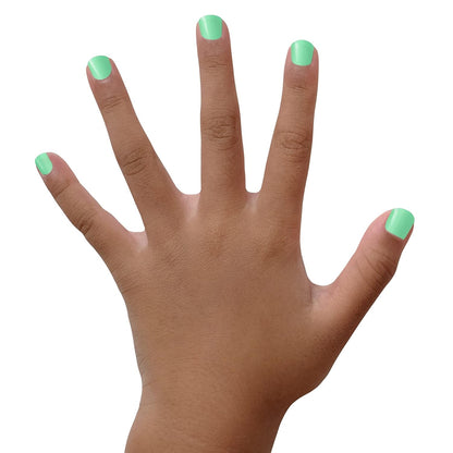 | 100% Non-Toxic Girls Nail Polish | Safe, Cruelty-Free, Vegan, & Low Odor for Kids | Mint to Be
