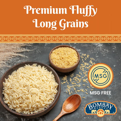 White Basmati Rice - Aromatic & Nutty Flavor Basmati Rice - Long Grain Rice Basmati (4 Pound Bag)
