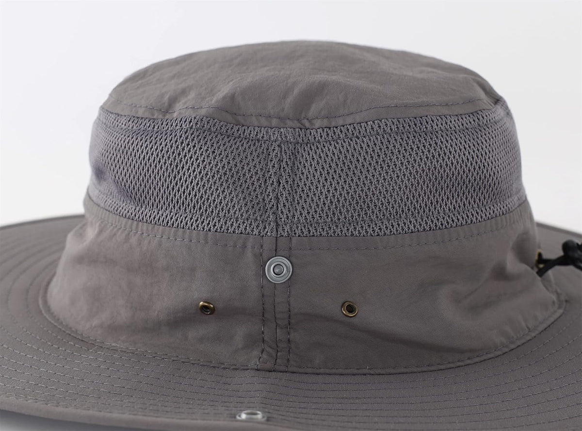 Wide Brim Sun Hat for Men Breathable Cowboy Boonie Hat UPF 50+ Sun Protection Bucket Hat for Fishing Hiking