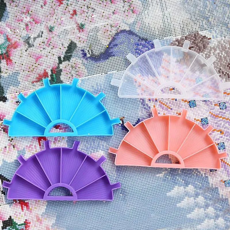 5D DIY Diamond Painting Tool Funnel Design Plastic Tray Diamond Embroidery Accessories Diamond Cross Stitch Tool Sets Bead Sorti