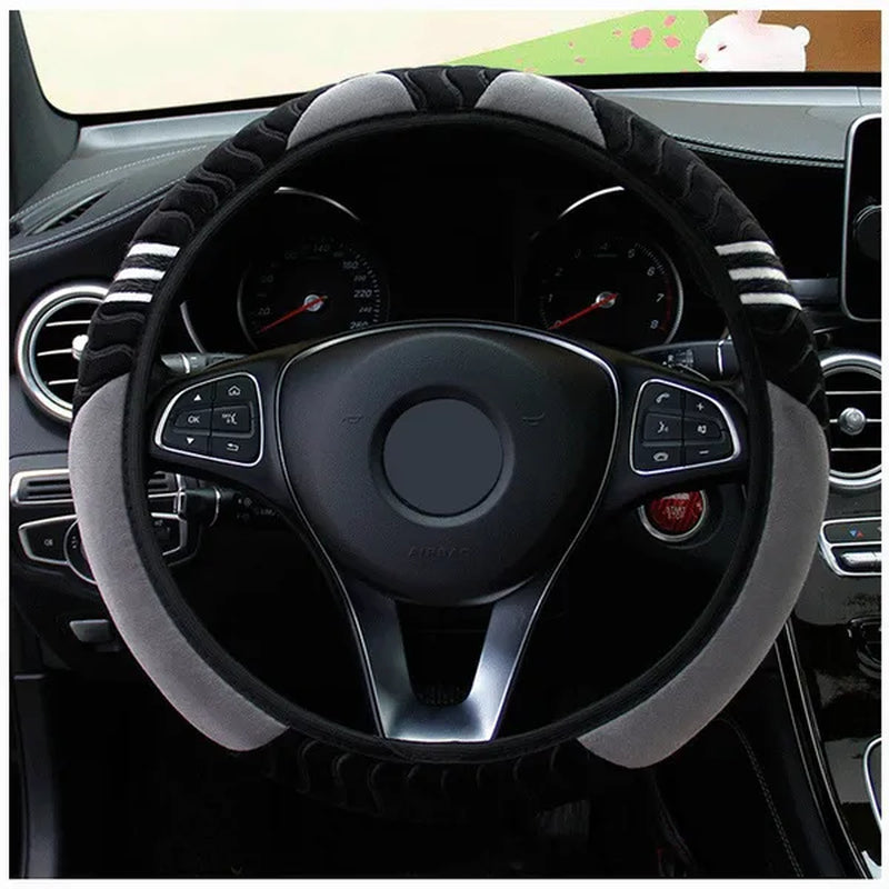 Cute Cartoon Ears Cat Steering Wheel Universal Car Shape Steering Wheel Grip Cover Car Decoration