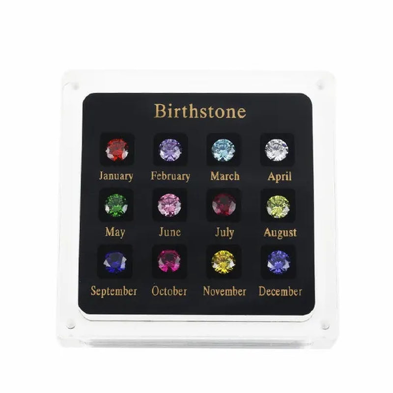 12 Birthstone Cubic Zirconia and Corundum Loose Gem Stone Cz Display Tools Box Dia Mond Tester Master Set