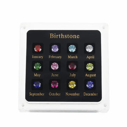 12 Birthstone Cubic Zirconia and Corundum Loose Gem Stone Cz Display Tools Box Dia Mond Tester Master Set