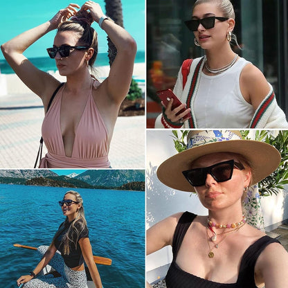 Square Cat Eye Sunglasses for Women Trendy Style Model-Shine