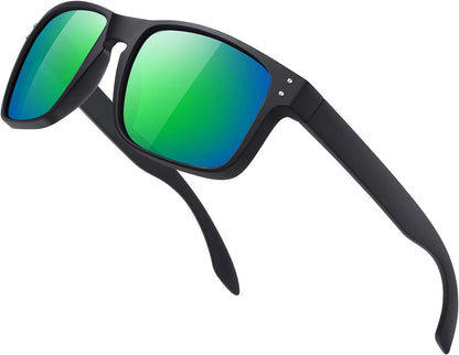 Polarized Sunglasses Men Womens - Retro Square Sun Glasses for Fishing Driving UV Protection