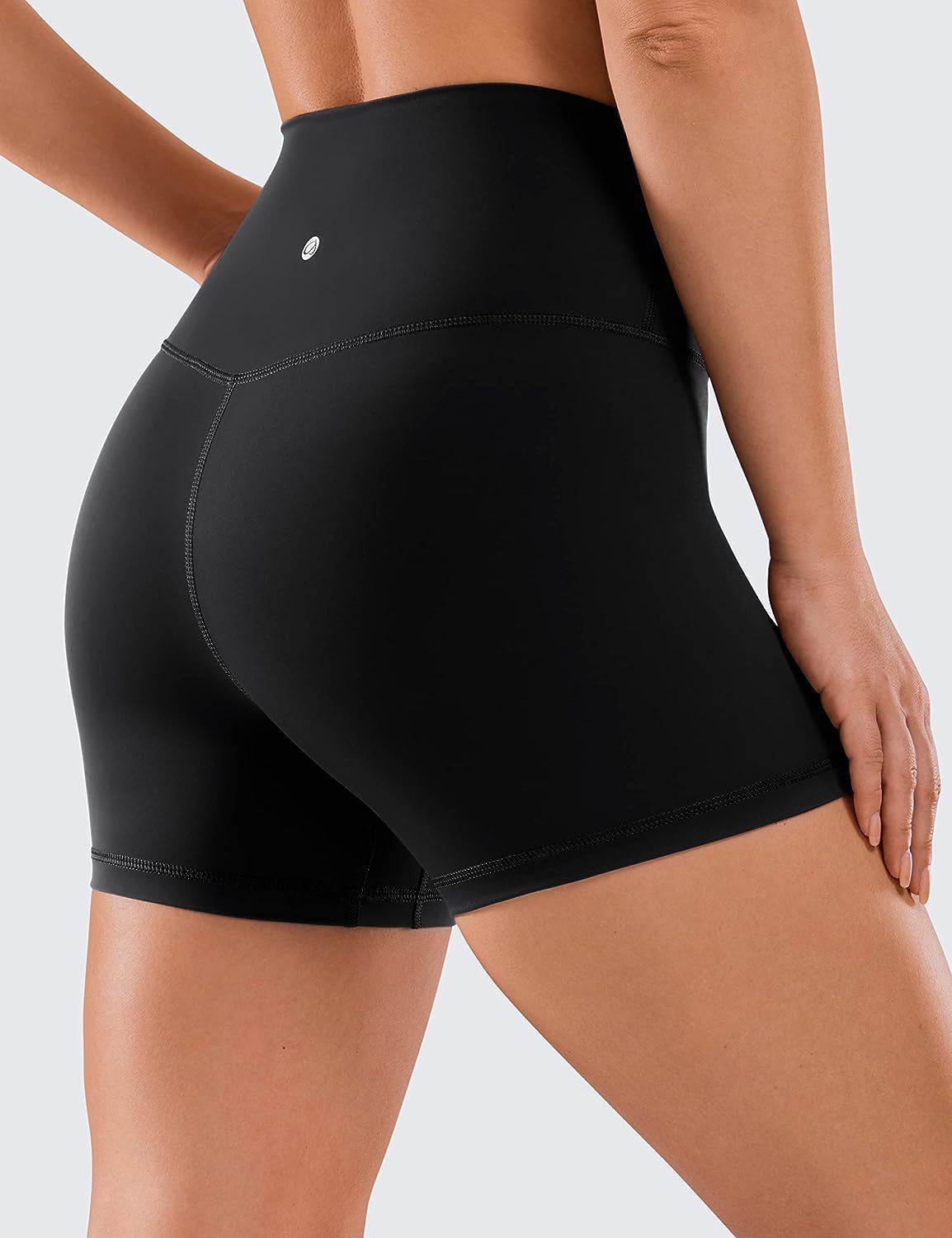 Women'S Naked Feeling Biker Shorts - 4 Inches High Waist Yoga Workout Running Gym Spandex