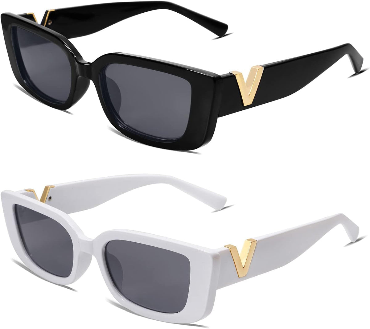 Rectangle Sunglasses for Women 90s Retro Trendy Y2K Classical Vintage Square Shades AR82037