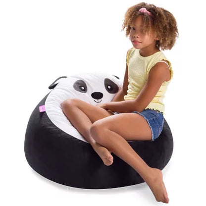 Posh Creations Panda Bean Bag Chair for Kids